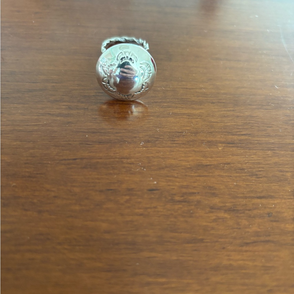 Vintage Navajo Sterling Silver Baby Rattle - Hand Stamped Artisan Piece